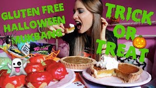 GLUTEN FREE HALLOWEEN MUKBANG  Tarte au Potiron Tarte au Sirop dÉrable Mini cake  RECETTE [upl. by Idnod]