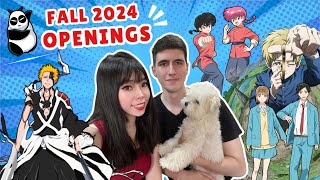 NON ANIME FAN REACTS TO FALL 2024 OPENINGS BLEACH ORB BLUE BOX RANMA 12 [upl. by Nomzzaj716]