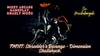 TMNT Shredders Revenge  Dimension Shellshock Mikey Arcade Gameplay Gnarly Mode [upl. by Eintruok413]