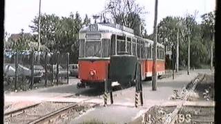 Berlin Ostkreuz Straßenbahn Endhaltestelle 82 und Schrottfahrzeuge im Betriebshof Lichtenberg 1993 [upl. by Sac]