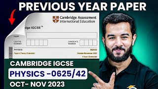 Cambridge IGCSE Physics Past Papers  CIE IGCSE Physics Extended 062542ON23  IGCSE Physics [upl. by Sualakcin493]