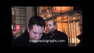 Trent Reznor  Signing Autographs at Times Talks Q amp A in NYC [upl. by Nimra673]