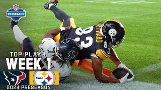 Steelers Top Plays from Preseason Week 1 vs Texans  Pittsburgh Steelers [upl. by Suilienroc]