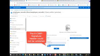 The XCSRFSignature header could not be validated in azure [upl. by Enitsirhc]