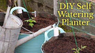 DIY Self Watering Planter for Container Vegetable Gardens Wicking Pot [upl. by Giorgi]