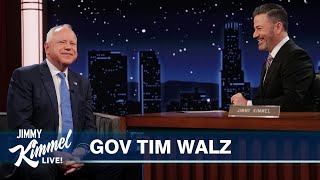 Tim Walz on Getting the Call from Kamala Trump Being Weird Doing Lunch Duty amp School Gun Violence [upl. by Elodea]