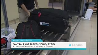 Aeropuerto Ezeiza Senasa controla que no ingresen productos de origen animal y vegetal prohibidos [upl. by Winer]