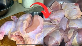 How To Clean amp Cut Up A Whole Chicken Perfect amp Easy  Vals Kitchen [upl. by Pol]