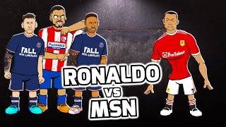 🔥RONALDO vs MSN🔥 Feat Messi Neymar Suarez and more Football Challenges [upl. by Melleta777]