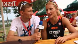 Maria Cześnik po MP Sprint  Susz Triathlon 2014 xTRIpl [upl. by Llevel804]