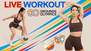 GROUNDS OLYMPICS Live Workout With Kara Corey NASM CPT RD [upl. by Relyk]