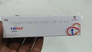 Trifas Cream  Trifas 1 Cream  Ciclopirox Olamine Cream  Trifas Cream Uses Side effects benefits [upl. by Annaej]