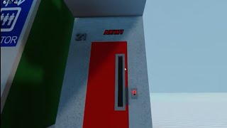 Roblox KONE Roped Hydraulic Elevator  riding on the roof too [upl. by Ihtac]