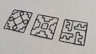 3 Simple Blackwork Embroidery Designs for Beginners [upl. by Oniuqa]