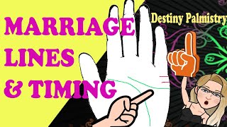 Marriage Lines in Palmistry and Timing of Relationship Lines [upl. by Desdee]