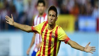 Goal Neymar  Atletico Madrid 11 Barcelona HD  Spanish Super Cup 2182013 [upl. by Swayder]