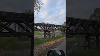 Gundagai Railway Bridge heritage travel australia australiatravel locomotive oldtown train [upl. by Ymmit182]