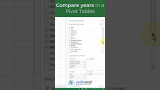 Compare dates year on year in an Excel Pivot Tables [upl. by Kalindi]