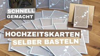 Hochzeitskarten selber basteln in Naturtönen und Produkten von Stampin’ Up 👰‍♀️🤵‍♂️ [upl. by Eseuqcaj]