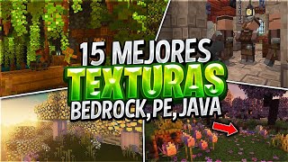 😲Top 15 TEXTURE PACKS para MINECRAFT 120 12051 JAVA BEDROCK y PE TEXTURAS MINECRAFT PE 120 [upl. by Grayce]