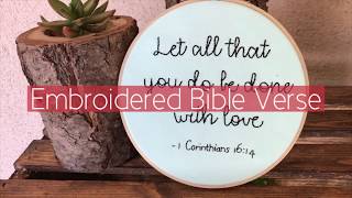 EMBROIDERED BIBLE VERSE [upl. by Colbye56]