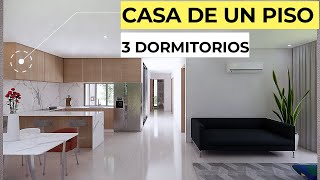 CASA PEQUEÑA MODERNA Y ECONÓMICA 10X20 Plano de casa [upl. by Ahsikel]