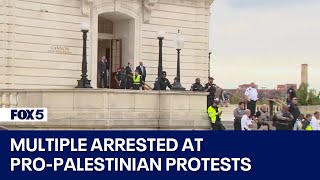 Multiple arrested at proPalestinian protests on Capitol Hill [upl. by Tegirb742]