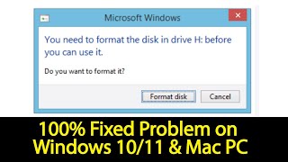 You need to format the disk in drive before you can use it 2024  Win 1011  100 Recovered Data [upl. by Mahda]