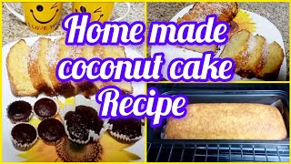 coconut cake recipe  how to make coconut cake at home [upl. by Murtagh847]