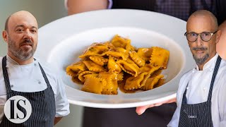 Agnolotti del plin al sugo darrosto la ricetta originale di Enrico Crippa e Dennis Panzeri [upl. by Arbuckle548]