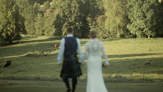 Oxenfoord Castle Wedding video  Emotional bride reading during the ceremony makes the Groom cry [upl. by Onaicnop]