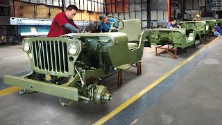 Inside Filipino Giant Factory Building WW2 Willys Jeep Parts  Production Line [upl. by Assirialc527]