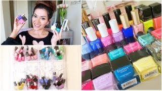 My Nail Polish Collection amp Storage ♡  ThatsHeart [upl. by Rooney]