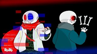 Fatal error sans vs Vhs sans  fanon  Animation [upl. by Annam]