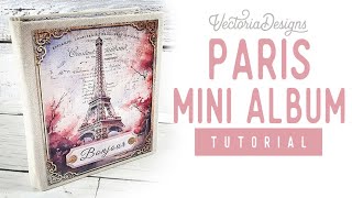 Mini Album Tutorial  Paris Crafting Printables Kit  Envelope Pages [upl. by Lothair]