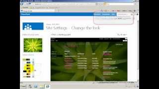 Changing the Theme of a Team Site  SharePoint 2013 Technical Preview [upl. by Marsland649]