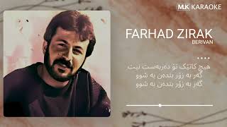 Farhad Zirak  Berivan  KARAOKE With Lyrics [upl. by Nared668]