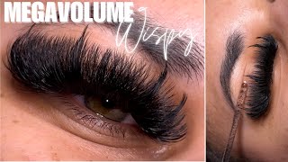 MEGAVOLUME  WISPY Eyelash Extension Tutorial  The BEST Wispy Technique  VIRAL [upl. by Monroy]