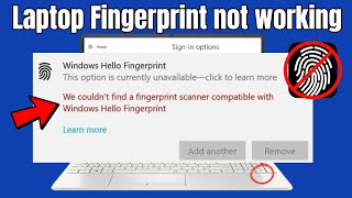 Fix Laptop Fingerprint scanner not working  We Couldnt find a fingerprint scanner [upl. by Oemac36]