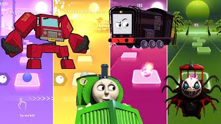 Postman Pat Robot vs Panicky Percy vs Diesel the Thomas vs Choo Choo Charles Tiles EDM Rush [upl. by Ahsinahs]