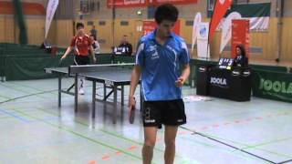 Tischtennis Deutsche Meisterschaft U18 2013Stativ4 35Finale SchreinerFlorianvsQiuLiang4 [upl. by Kip301]