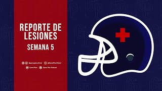 Reporte De Lesiones Semana 5 NFL 2024 [upl. by Tega]