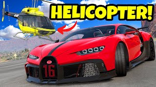 Bugatti Police Chase with a HELICOPTER in BeamNG Drive Mods Multiplayer [upl. by Valsimot]