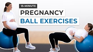 7 Pregnancy Ball Exercises to Prep for Labor All Trimesters [upl. by Nomae]