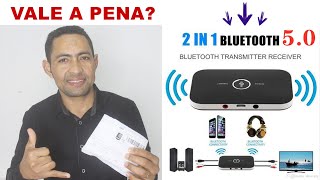 Transmissor Receptor De Áudio Bluetooth 50 2 Em 1  Ouvindo Som com Qualidade  UNBOXING [upl. by Festatus]