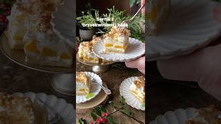 SERNIK Z BRZOSKWINIAMI I BEZĄ przepis w komentarzu sernik cheesecake baking shortsviral food [upl. by Yaniv]