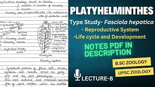 Type StudyFasciola hepatica  Reproduction  Life cycle  Development  Notes in description [upl. by Anirual]