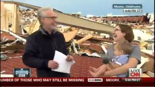 Wolf Blitzer Asks Tornado Survivor if She Thanked the Lord Replies Shes an Atheist [upl. by Verger]