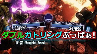 「ボーダーランズ2」ダブルガトリングぶっぱぁを目指して軽ーく流し PART1終 [upl. by Madea829]