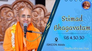 Srimad Bhagavatam Class  SB 43030  HG Radheshyam Pr  28082024  ISKCON Abids Hyderabad [upl. by Oruntha]